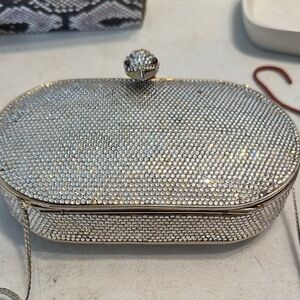 Judith Leiber Silver Crystal Clutch